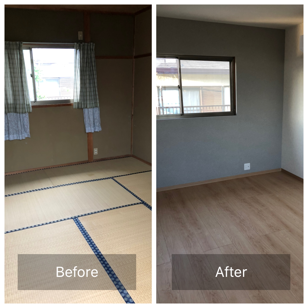 和室から洋室リフォーム工事